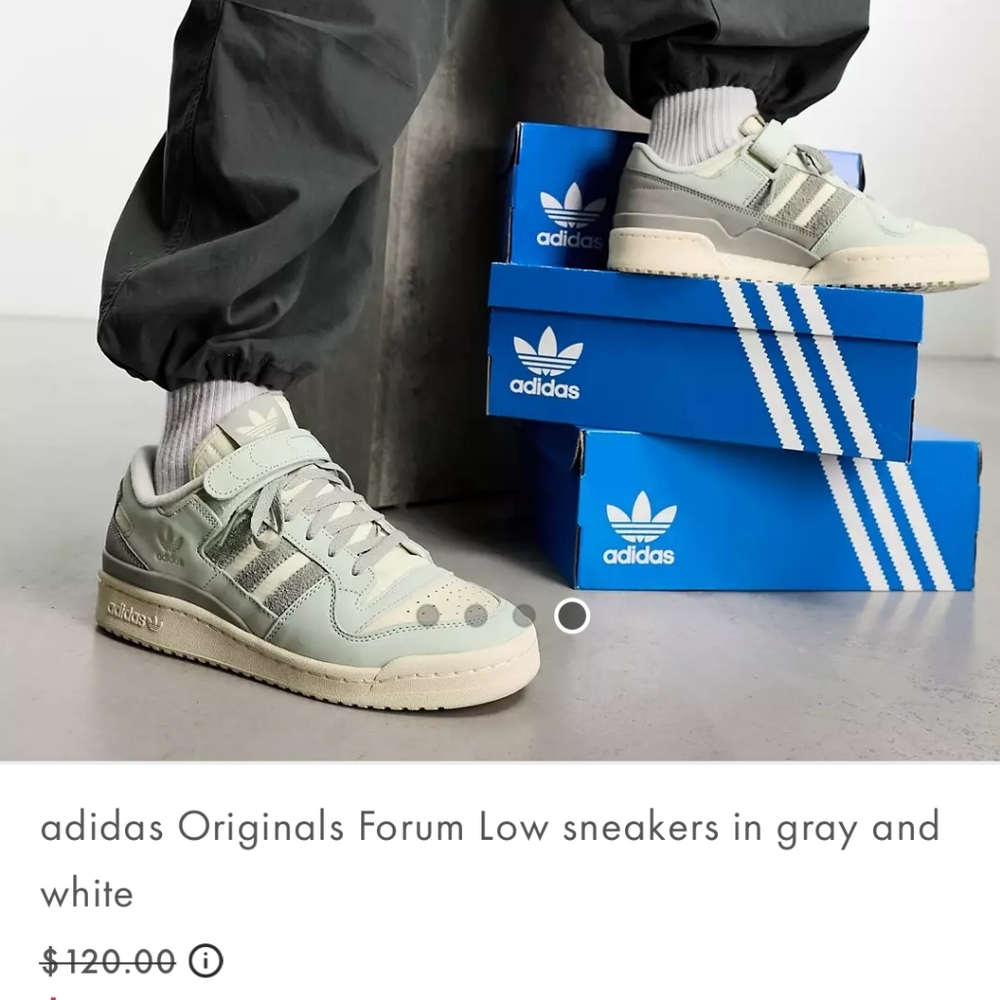 Adidas forum low sneakers in linen green